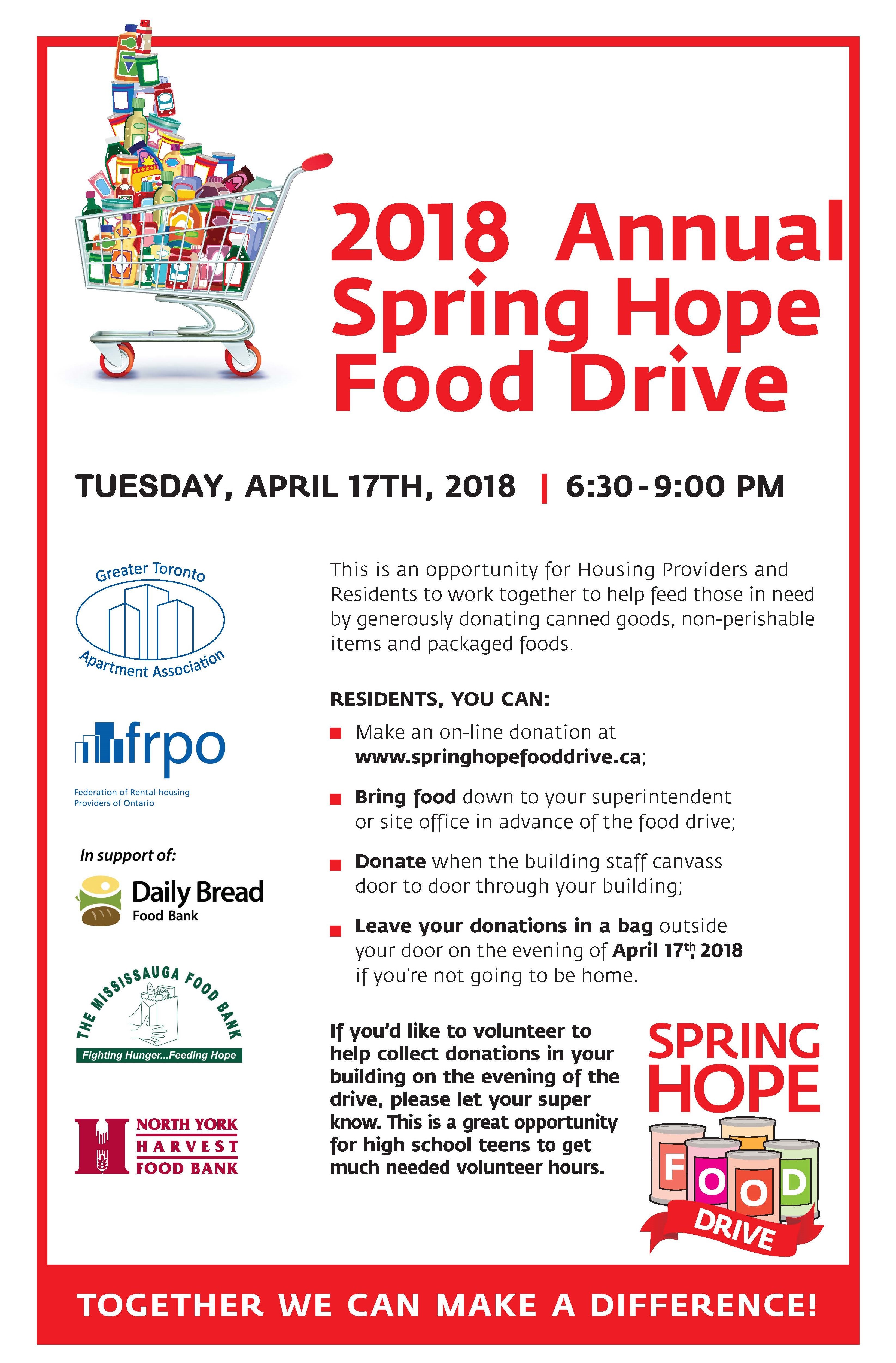 Spring Hope Food Drive TODAY! Wilstar Management Ltd.